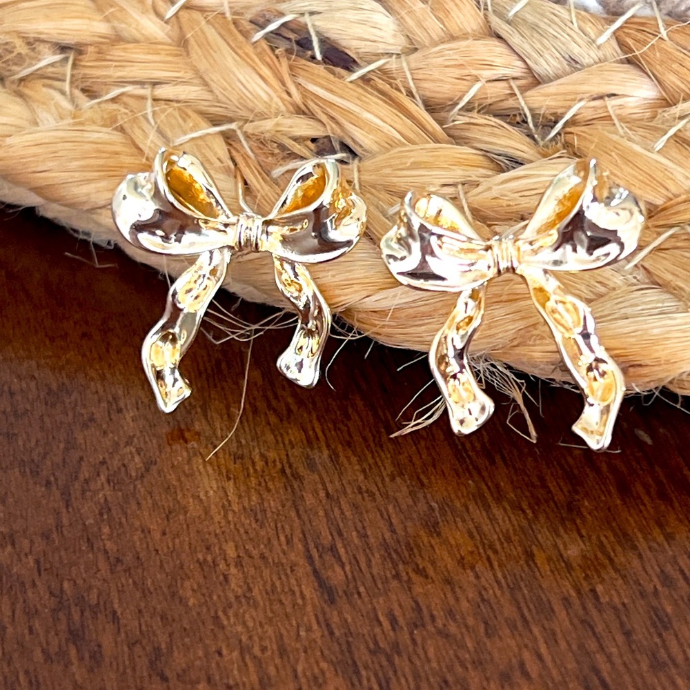 Bow Earrings for Women Trendy Small Cute Statement